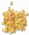 100 4mm Faceted Crystal, Yellow, & Smoke Topaz Firepolish Beads